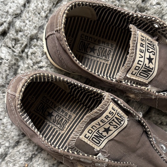 Converse One Star Men's Sneakers in Brown and Cream - Picture 6 of 10